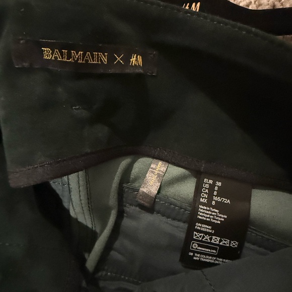 Balmain x H&M Collab - Suede Green Pants - Picture 7 of 7